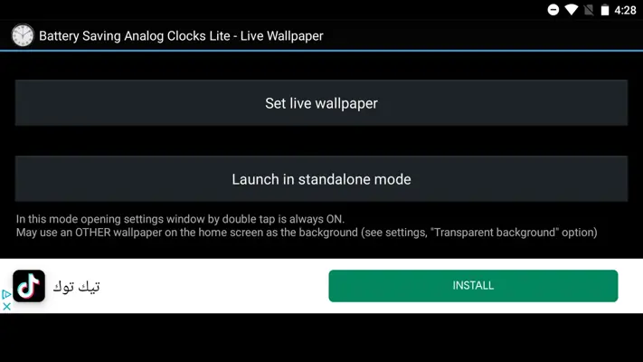 Battery Saving Analog Clocks android App screenshot 0