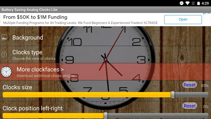 Battery Saving Analog Clocks android App screenshot 2